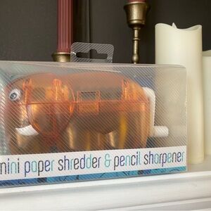 Mini Paper Shredder & Pencil Sharpener - Orange